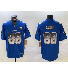 Men's Dallas Cowboys #88 CeeDee Lamb Blue Smoke Fashion FUSE Jersey