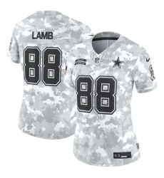 Women's Dallas Cowboys #88 CeeDee Lamb 2024 F.U.S.E Arctic Camo Salute To Service Limited Stitched Football Jersey(Run Small)