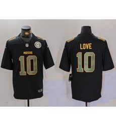 Men's Green Bay Packers #10 Jordan Love Black Fashion Vapor Limited Stitched Football Jerseys