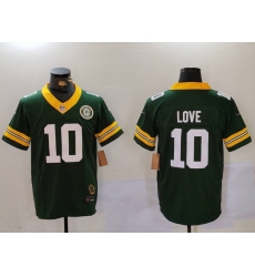 Men's Green Bay Packers #10 Jordan Love Green 2023 F.U.S.E. With Limited Stitched Football Jersey