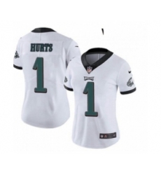 Women Philadelphia Eagles #1 Jalen Hurts Limited White Vapor Untouchable NFL Jersey