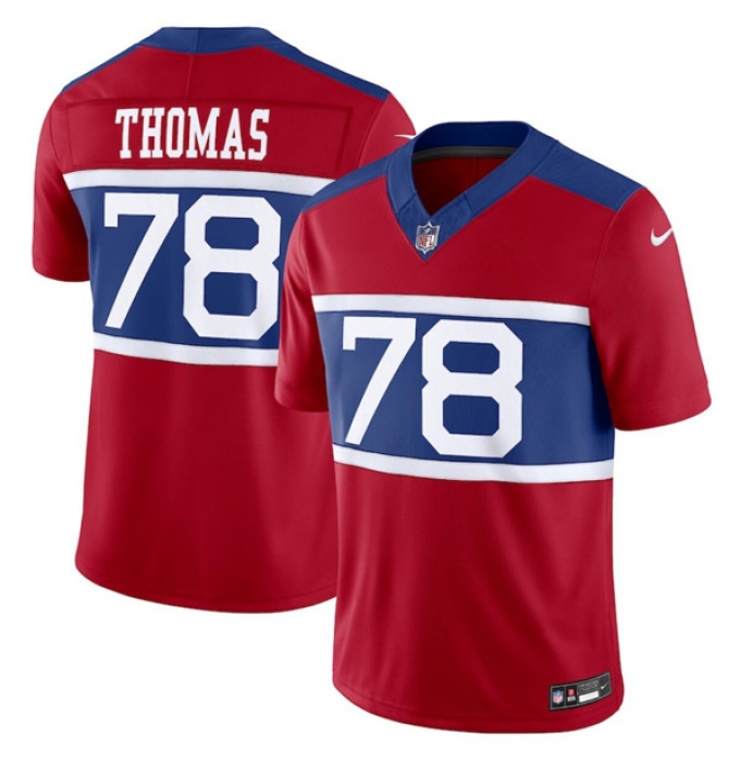 Men's New York Giants #78 Andrew Thomas Century Red Alternate Vapor F.U.S.E. Limited Football Stitched Jersey