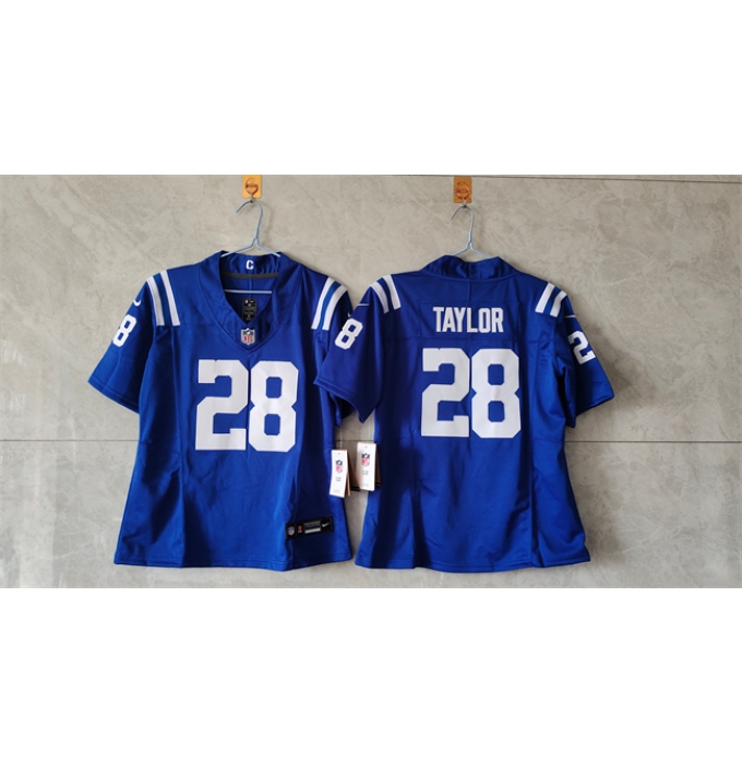 Youth Indianapolis Colts #28 Jonathan Taylor Blue 2024 F.U.S.E. Vapor Untouchable Limited Stitched Football Jersey