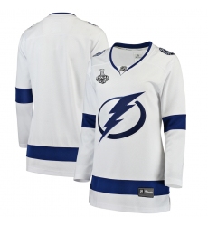 Women's Tampa Bay Lightning Fanatics Branded White Blank 2020 Stanley Cup Final Bound Away Breakaway Jersey