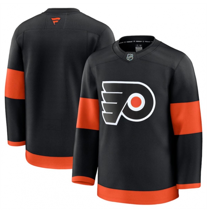 Men's Philadelphia Flyers Blank Black 2024-25 Alternate Stitched Hockey Jersey