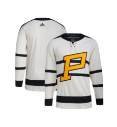 Men's Pittsburgh Penguins Blank Cream 2023 Winter Classic Stitched Jersey