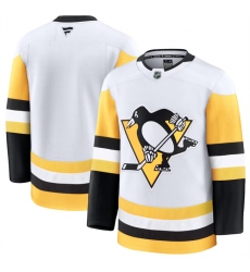 Men's Pittsburgh Penguins Blank White 2024-25 Away Stitched Hockey Jersey