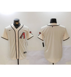 Men's Arizona Diamondbacks Blank Cream Cool Base Limited Stitched Jersey