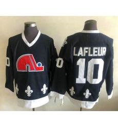 Men's Quebec Nordiques #10 Lafleur White CCM Throwback Jersey