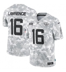 Men's Jacksonville Jaguars #16 Trevor Lawrence 2024 Arctic Camo Salute To Service Limited Stitched Football Jersey