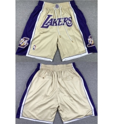 Los Angeles Lakers Gold Purple Shorts (Run Small)