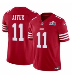 Youth San Francisco 49ers #11 Brandon Aiyuk Red 2023 F U S E Vapor Limited Stitched Football 2024 Super Bowl LVIII Jersey