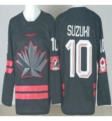 Men's Canada #10 Nick Suzuki Black 2026 Olympics Authentic Jersey