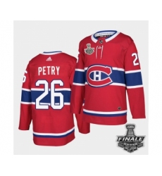 Men's Adidas Canadiens #26 Jeff Petry Red Road Authentic 2021 Stanley Cup Jersey