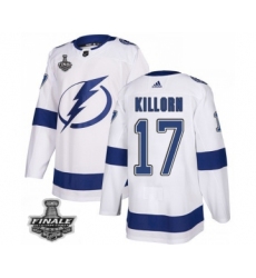 Men's Adidas Lightning #17 Alex Killorn White Home Authentic 2021 Stanley Cup Jersey