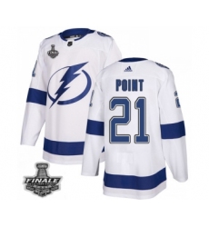 Men's Adidas Lightning #21 Brayden Point White Home Authentic 2021 Stanley Cup Jersey