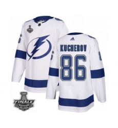 Men's Adidas Lightning #86 Nikita Kucherov White Home Authentic 2021 Stanley Cup Jersey