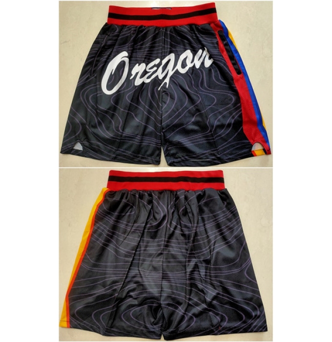 Men's Portland Trail Blazers Black Shorts (Run Smaller)