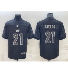 Men's Washington Commanders #21 Sean Taylor Black Reflective Limited Stitched Football Jersey Men's Washington Commanders #21 Sean Taylor Black Reflective Limited Stitched Football Jersey