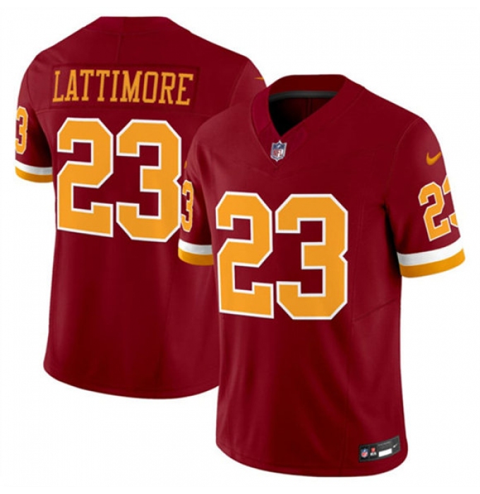 Men's Washington Commanders #23 Marshon Lattimore Burgundy 2025 F.U.S.E. Throwback Limited Football Stitched Jersey