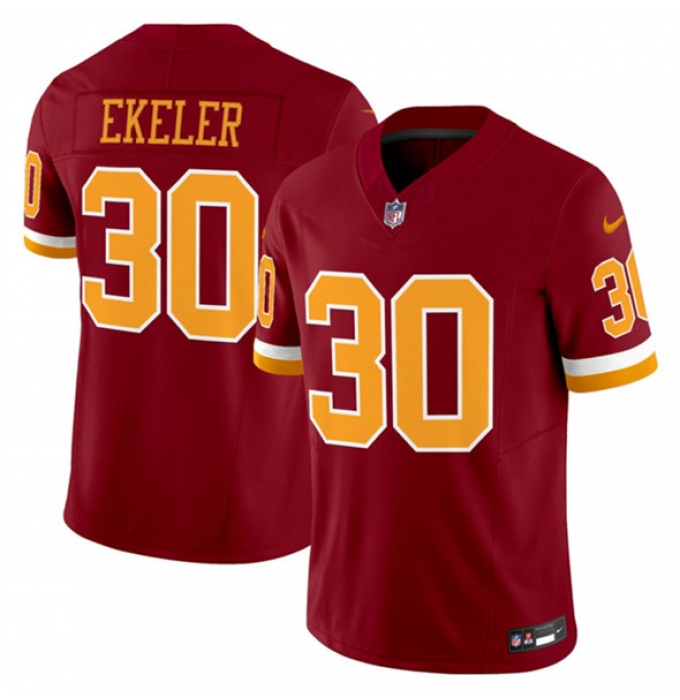 Men's Washington Commanders #30 Austin Ekeler Burgundy 2025 F.U.S.E. Throwback Limited Football Stitched Jersey