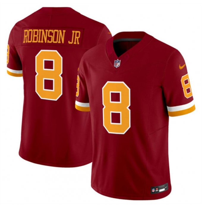 Men's Washington Commanders #8 Brian Robinson Jr. Burgundy 2025 F.U.S.E. Throwback Limited Football Stitched Jersey