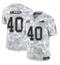 Men's Buffalo Bills #40 Von Miller 2024 F.U.S.E. Arctic Camo Salute to Service Limited Football Stitched Jersey