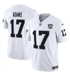 Men's Las Vegas Raiders #17 Davante Adams White 2024 F.U.S.E 65th Anniversary Vapor Stitched Football Jersey