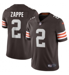 Men's Cleveland Browns #2 Bailey Zappe Brown Vapor Limited Stitched Football Jersey