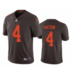 Men's Cleveland Browns #4 Deshaun Watson Brown Color Rush Vapor Untouchable Limited Stitched Jersey