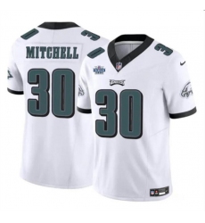 Men's Philadelphia Eagles #30 Quinyon Mitchell White 2024 With Dradt F.U.S.E Vapor Untouchable Limited Stitched Football Jersey