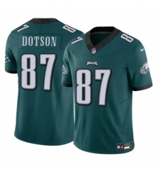 Men's Philadelphia Eagles #87 Jahan Dotson Green F.U.S.E Vapor Untouchable Limited Stitched Football Jersey