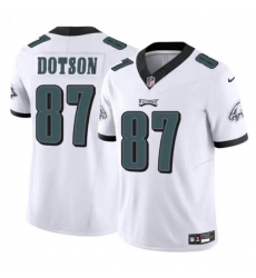 Men's Philadelphia Eagles #87 Jahan Dotson White F.U.S.E Vapor Untouchable Limited Stitched Football Jersey