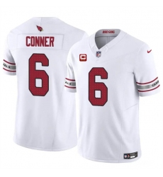 Men's Arizona Cardinals #6 James Conner White 2024 F.U.S.E. With 3-Star C Vapor Untouchable Limited Football Stitched Jersey