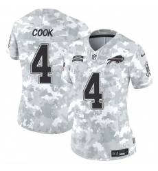 Women's Buffalo Bills #4 James Cook 2024 F.U.S.E Arctic Camo Salute To Service Limited Stitched Football Jersey(Run Small)