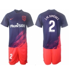 Men 2021-2022 Club Atletico Madrid away purple 2 Soccer Jersey