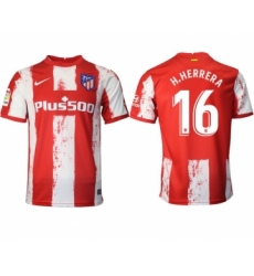 Men 2021-2022 Club Atletico Madrid home aaa version red 16 Nike Soccer Jersey