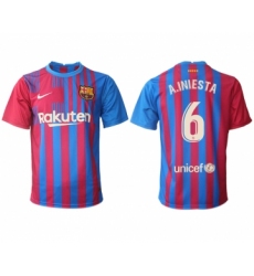 Men 2021-2022 Club Barcelona home aaa version red 6 Nike Soccer Jerseys