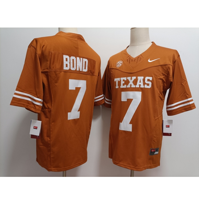 Men's Texas Longhorns #7 Isaiah Bond Yellow FUSE Stitched Jersey