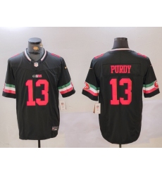 Men's San Francisco 49ers #13 Brock Purdy Black F.U.S.E. Mexico Vapor Limited Stitched Football Jersey