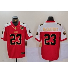 Men's San Francisco 49ers #23 Christian McCaffrey Red F.U.S.E. Mexico With Gate Bridge Vapor Limited Stitched Football Jersey