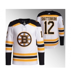 Men's Boston Bruins #12 Kevin Shattenkirk White Stitched Jersey