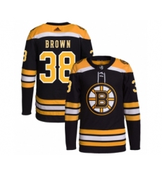 Men's Boston Bruins #38 Patrick Brown Black Stitched Jersey