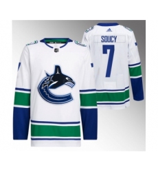 Men's Vancouver Canucks #7 Carson Soucy White Stitched Jersey