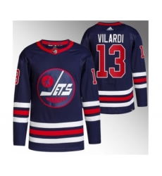 Men's Winnipeg Jets #13 Gabriel Vilardi 2021-22 Navy Stitched Jersey