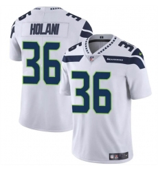 Men's Seattle Seahawks #36 George Holani White Vapor Limited Football Stitched Jersey