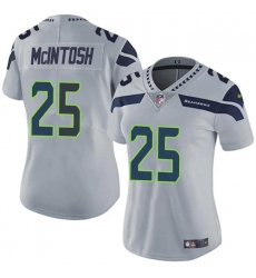 Women's Seattle Seahawks #25 Kenny McIntosh Gray Vapor Limited Football Stitched Jersey(Run Small)