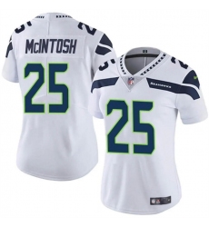 Women's Seattle Seahawks #25 Kenny McIntosh White Vapor Limited Football Stitched Jersey(Run Small)