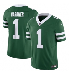 Men's New York Jets #1 Ahmad Sauce Gardner Green 2024 F.U.S.E. Vapor Limited Football Stitched Jersey