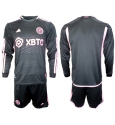 Men's Inter Miami CF Blank 2023-24 Black Away Soccer Jersey Suit